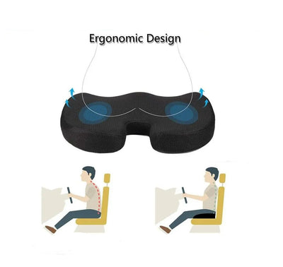 TravelFlex U-Kudde – Sittdyna med Memory Foam & Komfortstöd