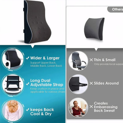 Ergonomisk Ryggkudde med Justerbart Fäste